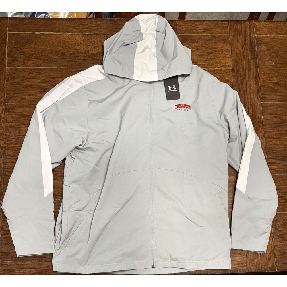 Wisconsin Badgers Under Armor Storm Warmup Jacket Men’s 2XL Zip NWT